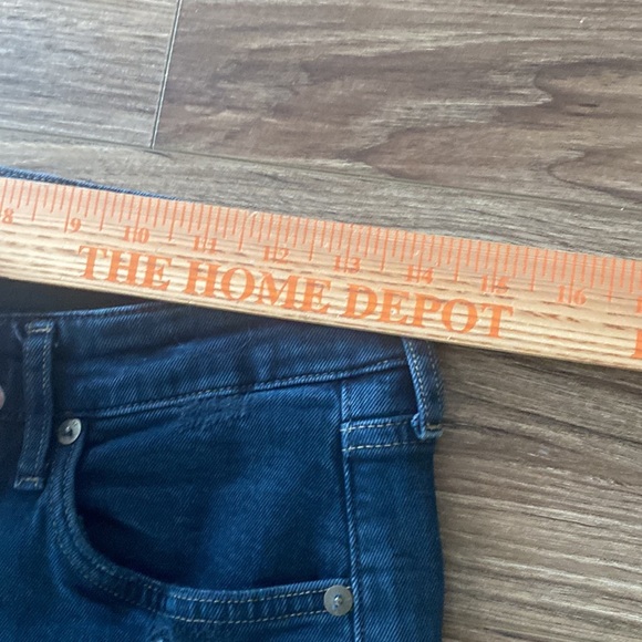 AGOLDE Dark skinny stretch distressed jeans size 26 mid rise. Busted knee - Picture 8 of 10